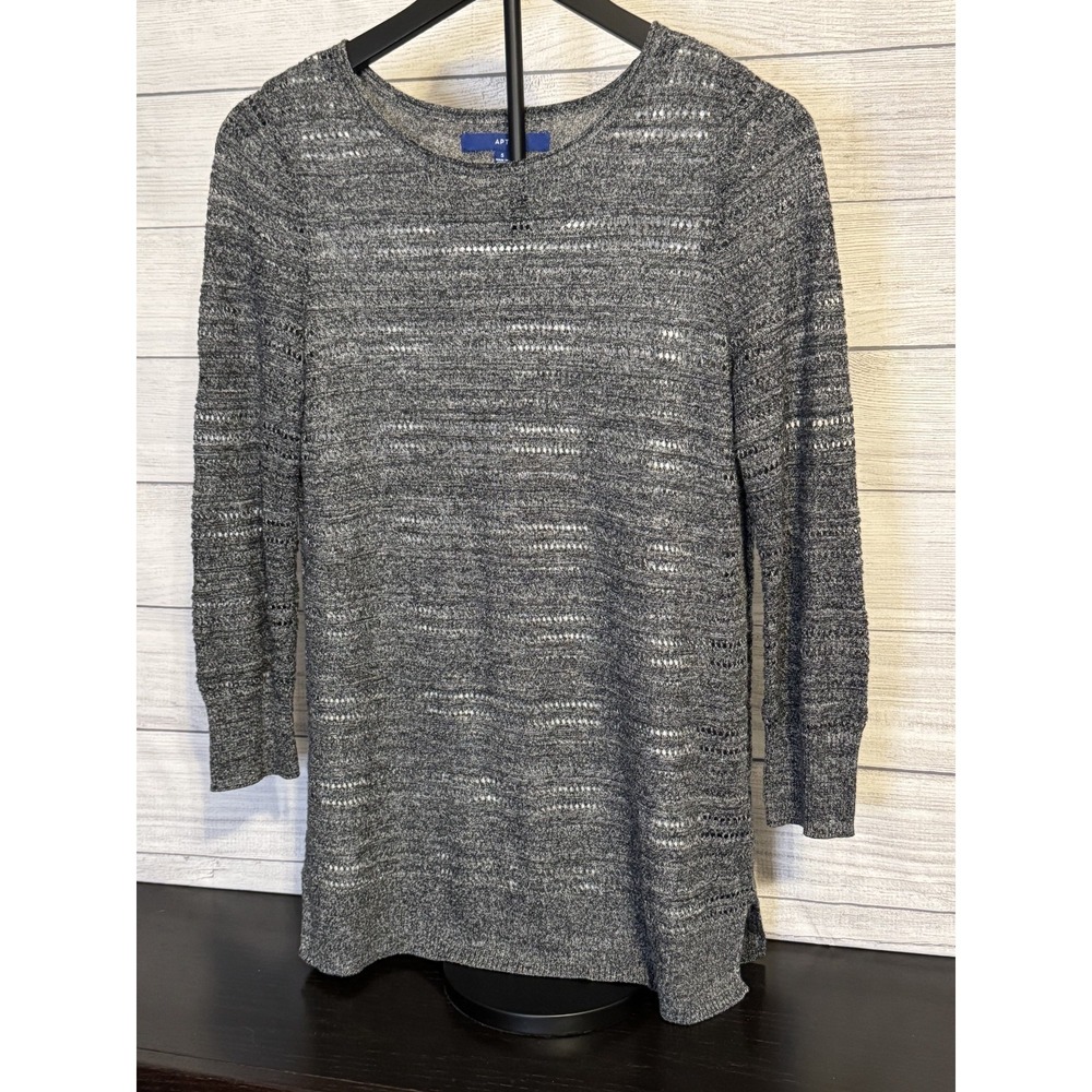 Apt 9 Black Metallic Tunic Top Women S Layered Look